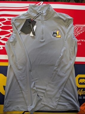 Antigua Gray Quarter-Zip Pullover Loyola Ramblers